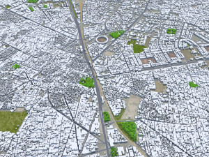 Gujranwala city Pakistan 30km 3D मॉडल