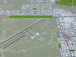 Gujranwala city Pakistan 30km 3D Model