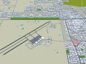 Gujranwala city Pakistan 30km 3D मॉडल