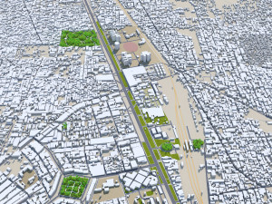 Gujranwala city Pakistan 30km 3D मॉडल