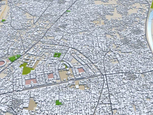 Gujranwala city Pakistan 30km 3D Model