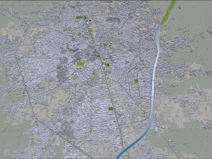 Gujranwala city Pakistan 30km 3D मॉडल