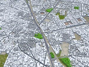 Gujranwala city Pakistan 30km 3D Model