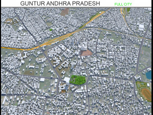 Guntur city Andhra Pradesh 20km 3D Model