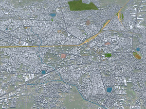 Guntur city Andhra Pradesh 20km 3D मॉडल