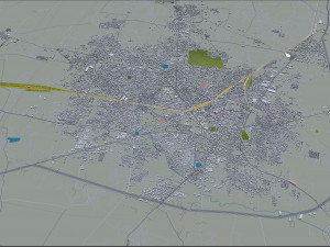 Guntur city Andhra Pradesh 20km 3D मॉडल