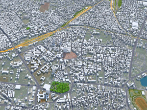 Guntur city Andhra Pradesh 20km 3D मॉडल