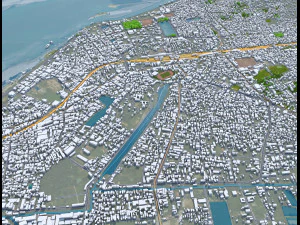 Guwahati city Assam India 35km 3D Model