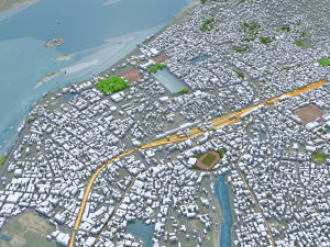 Guwahati city Assam India 35km Modello 3D