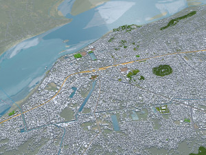 Guwahati city Assam India 35km Modello 3D
