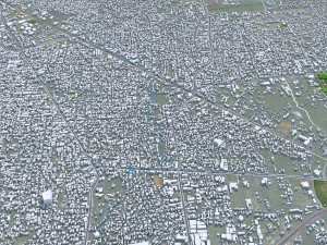 Guwahati city Assam India 35km Modello 3D