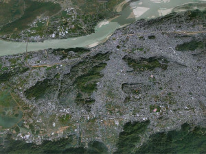 Guwahati city Assam India 35km 3D Model