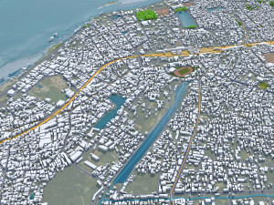 Guwahati city Assam India 35km Modello 3D