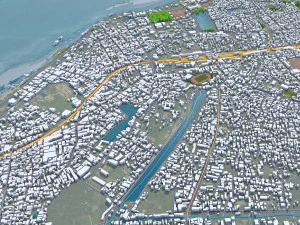 Guwahati city Assam India 35km 3D Model