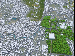 Gwalior city Madhya Pradesh India 25km 3D Model