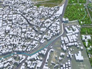 Gwalior city Madhya Pradesh India 25km 3D Model