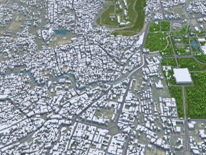Gwalior city Madhya Pradesh India 25km 3D Model
