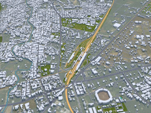 Gwalior city Madhya Pradesh India 25km 3D Model