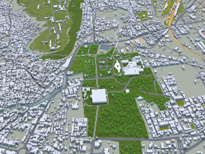 Gwalior city Madhya Pradesh India 25km 3D Model