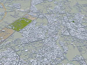 Gwalior city Madhya Pradesh India 25km 3D Model