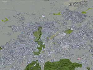 Gwalior city Madhya Pradesh India 25km 3D Model