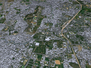 Gwalior city Madhya Pradesh India 25km 3D Model