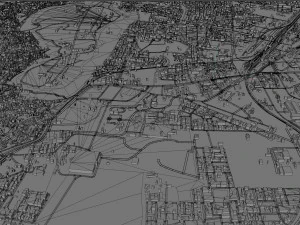 Gwalior city Madhya Pradesh India 25km 3D Model