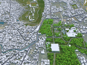 Gwalior city Madhya Pradesh India 25km 3D Model