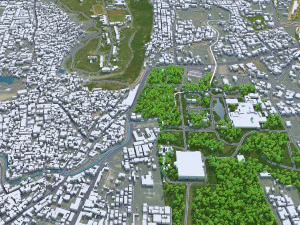 Gwalior city Madhya Pradesh India 25km 3D Model