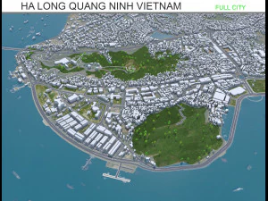 Ha Long Quang Ninh ville Vietnam 35km Modèle 3D