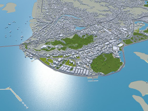 Ha Long Quang Ninh city Vietnam 35km 3D Model