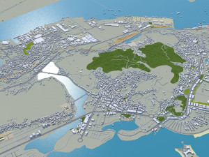 Ha Long Quang Ninh city Vietnam 35km 3D Model