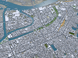 Hai Phong city Vietnam 30km Modelo 3D