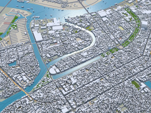 Hai Phong city Vietnam 30km Modelo 3D
