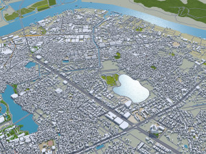 Hai Phong city Vietnam 30km Modelo 3D