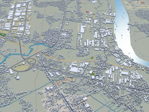 Hai Phong city Vietnam 30km Modelo 3D