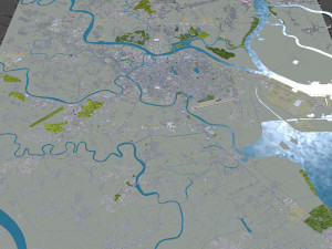 Hai Phong city Vietnam 30km Modelo 3D