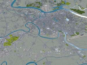 Hai Phong city Vietnam 30km Modelo 3D