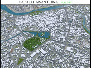 Citt&agrave; di Haikou Hainan Cina 55 km Modello 3D