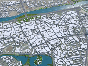 Haikou city Hainan China 55km Modelo 3D