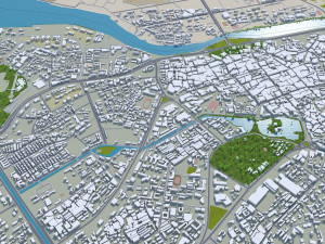 Haikou city Hainan China 55km Modelo 3D