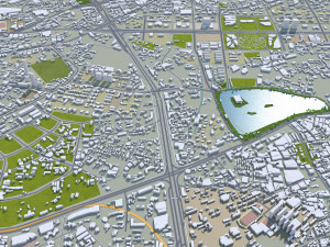 Haikou city Hainan China 55km Modelo 3D