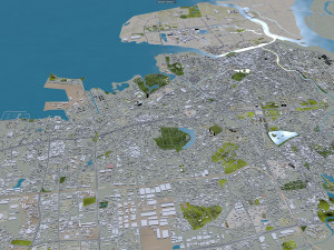 Haikou city Hainan China 55km Modelo 3D