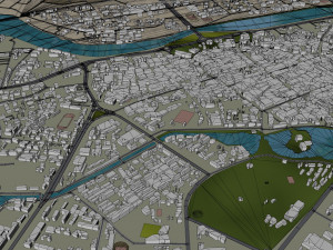 Haikou city Hainan China 55km Modelo 3D