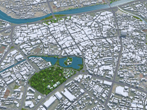 Haikou city Hainan China 55km Modelo 3D