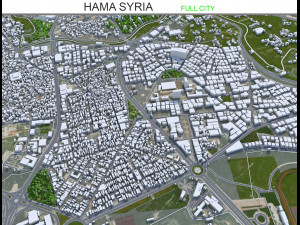 Hama city Syria 15km Model 3D