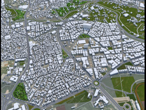 Hama city Syria 15km 3D Model