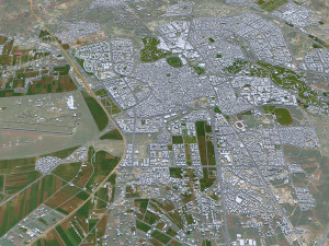 Hama city Syria 15km 3D Model