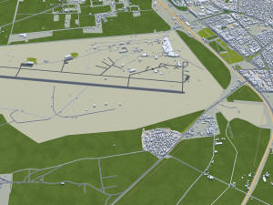 Hama city Syria 15km 3D Model