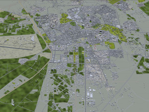 Hama city Syria 15km 3D Model